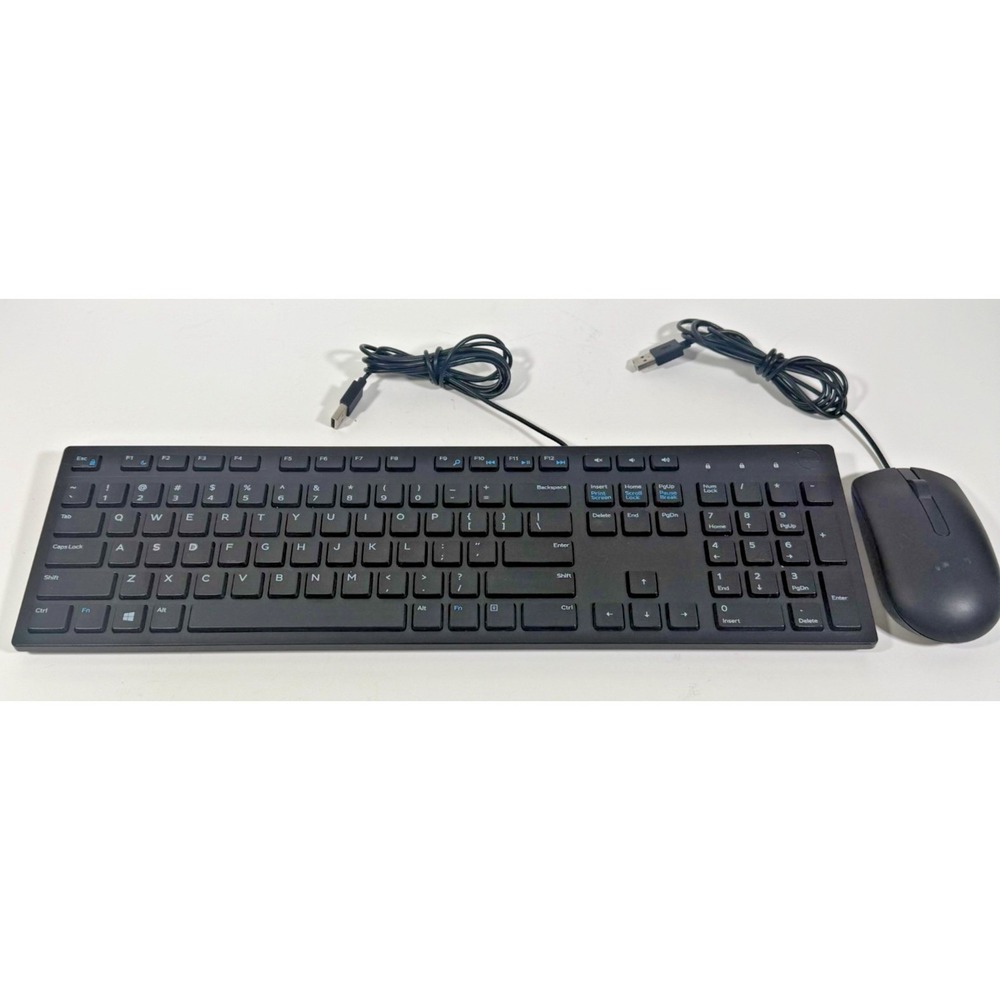 Dell KB216 Wired USB Keyboard and Mouse Combo Office PC Set Black